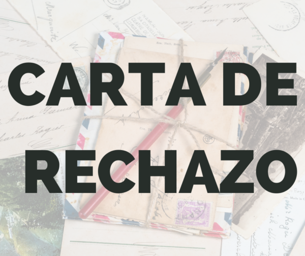como hacer una carta de rechazo